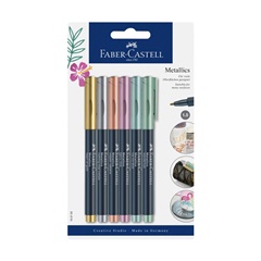 Μαρκαδόροι μεταλλικοί  Faber-Castell – 6 τμχ