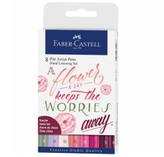 PITT Σετ μαρκαδόρων τέχνης Hand Lettering Flower - 8 τμχ