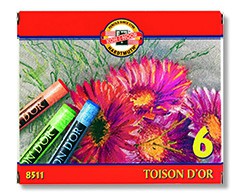Σετ ξηρα παστελ Toison D OR Koh-I-Noor 6-τεμαχια