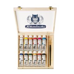 Σετ λαδομπογιών σε ξύλινο κουτί Schmincke AKADEMIE 12 x 60 ml