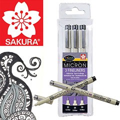 Σετ Μαρκαδοροι μηχανικου σχεδιου SAKURA Pigma Micron - 3 τεμ